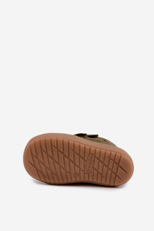 Bottes d'hiver en cuir pour enfants Froddo G2110138 vert