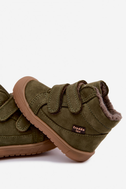 Bottes d'hiver en cuir pour enfants Froddo G2110138 vert
