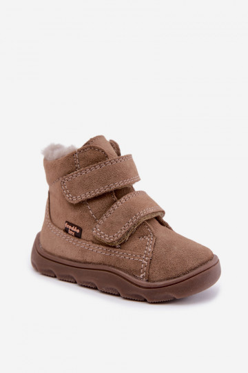 Bottes de neige en daim pour enfants Barefoot Froddo G2110151-8 couleur sable
