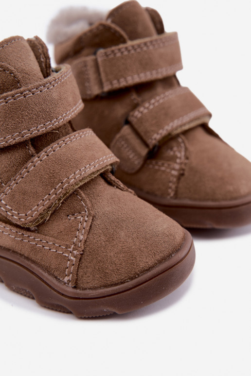 Bottes de neige en daim pour enfants Barefoot Froddo G2110151-8 couleur sable