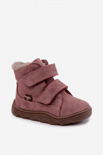 Bottes de neige en daim pour enfants Barefoot Froddo G2110151 rose