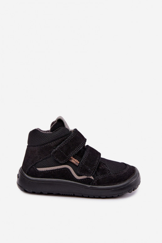 Chaussures en daim pour enfants Barefoot Froddo G3110266-20 noires