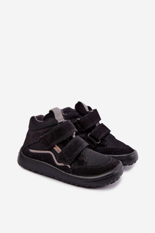 Chaussures en daim pour enfants Barefoot Froddo G3110266-20 noires