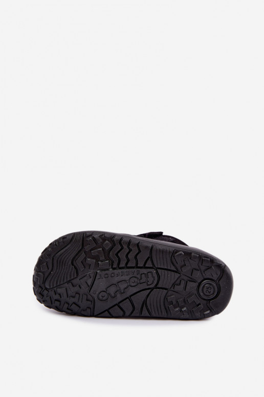 Chaussures en daim pour enfants Barefoot Froddo G3110266-20 noires