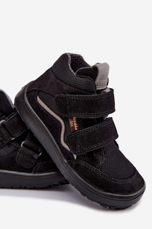 Chaussures en daim pour enfants Barefoot Froddo G3110266-20 noires