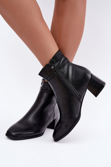 Peau réchauffer Bottes pour femmes avec boucles Sergio Leone BT-34 couleur noire 2