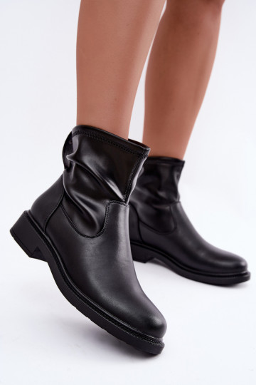 Bottines isolées en simili cuir avec talons larges Sergio Leone BT-62 noir 2
