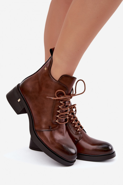 Bottines isolées en simili cuir T.Sokolski Z26-288 marron