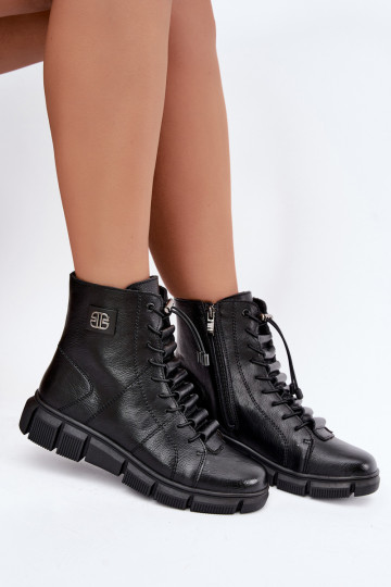 Peau Bottes pour femmes réchauffer Au Château couleur noire Savelia