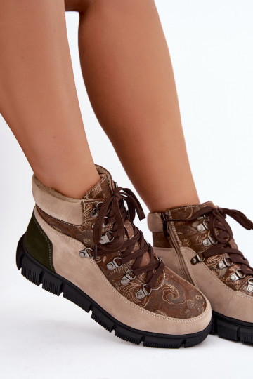 en daim Peau Bottes chaussures Féminin réchauffer beige DANSanelia