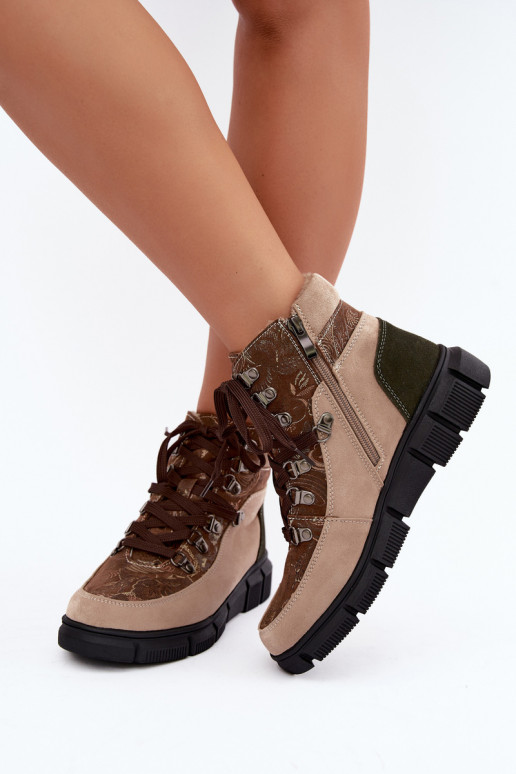 en daim Peau Bottes chaussures Féminin réchauffer beige DANSanelia