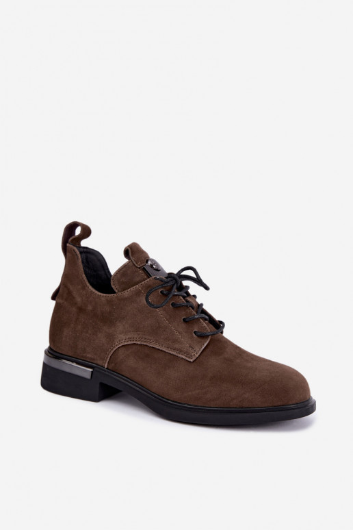 Bottines en suède synthétique Vinceza 89151 en couleur kaki