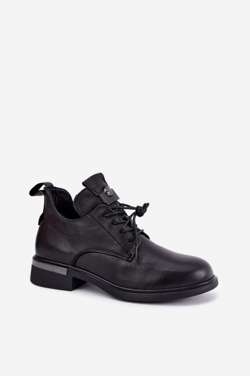 Bottines en cuir Vinceza 89151 en couleur noire
