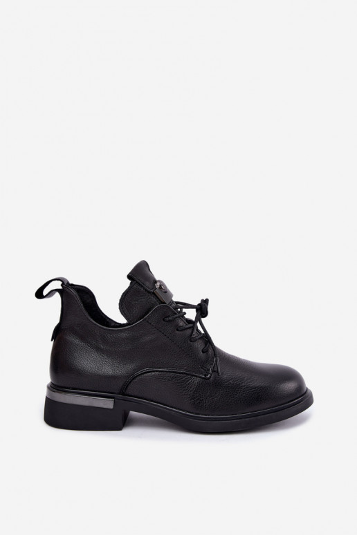 Bottines en cuir Vinceza 89151 en couleur noire