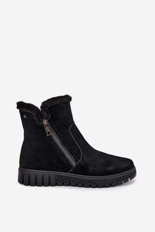 Bottes en daim synthétique avec fourrure Vinceza noires