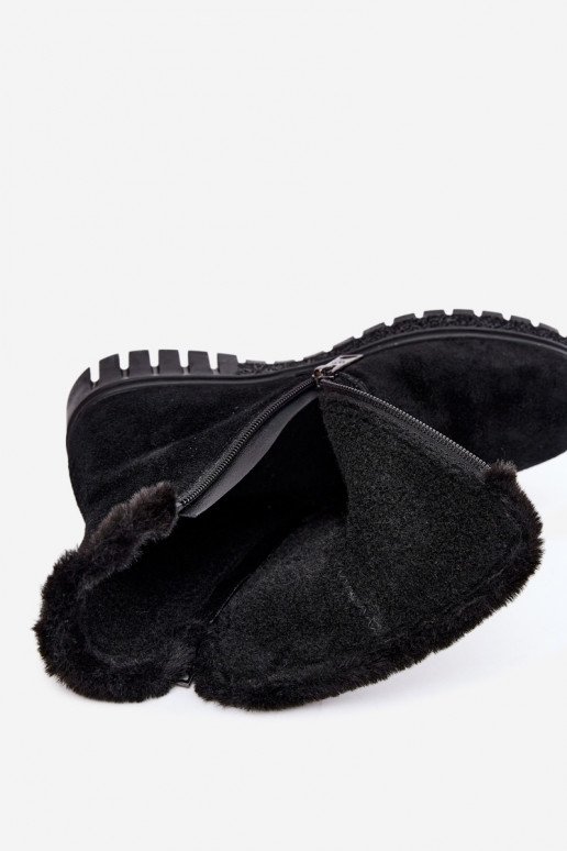 Bottes en daim synthétique avec fourrure Vinceza noires