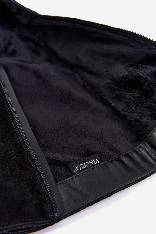 Bottes isolées montantes en daim synthétique Vinceza noires
