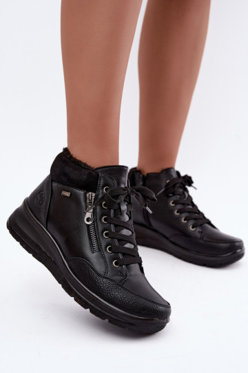 Bottines isolées pour femmes avec fourrure à l'intérieur en couleur noire Parvella 2