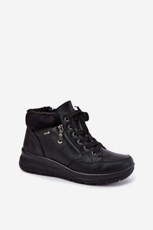 Bottines isolées pour femmes avec fourrure à l'intérieur en couleur noire Parvella