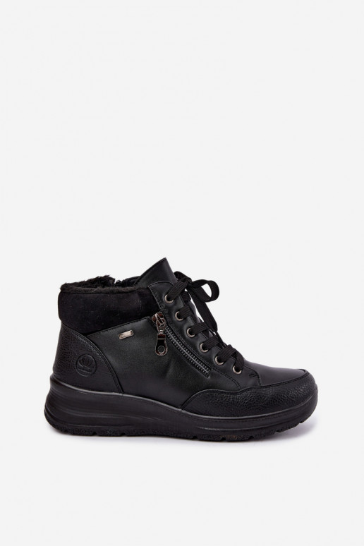 Bottines isolées pour femmes avec fourrure à l'intérieur en couleur noire Parvella
