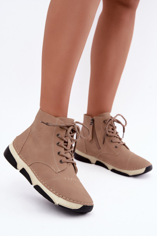 Bottines pour femmes isolées, couleur sable Lerissa