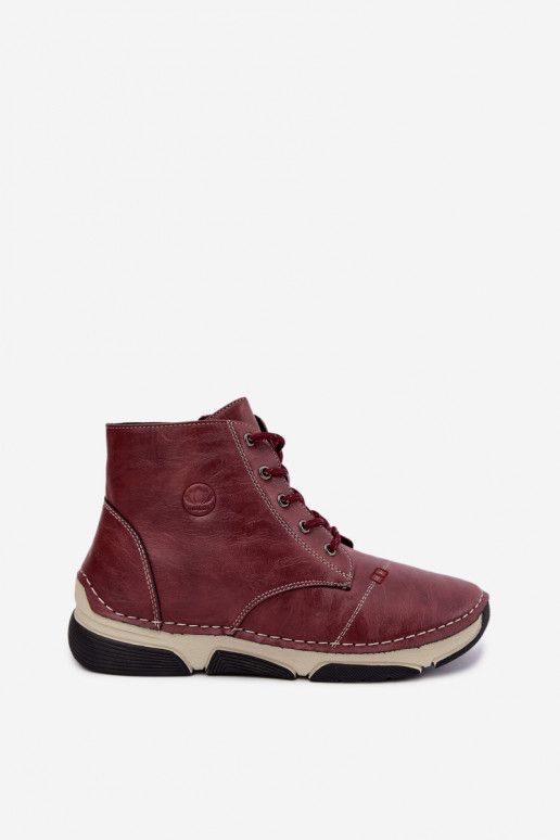 Bottines pour femmes isolées, couleur bordeaux Lerissa
