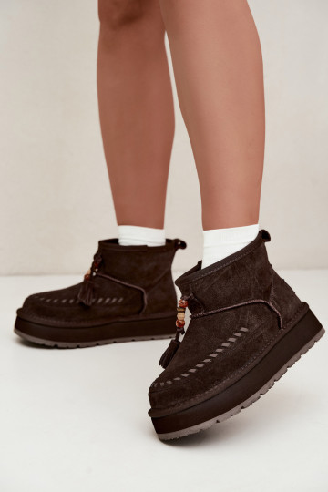 Bottes de neige en daim synthétique Big Star UU274678 couleur chocolat 2