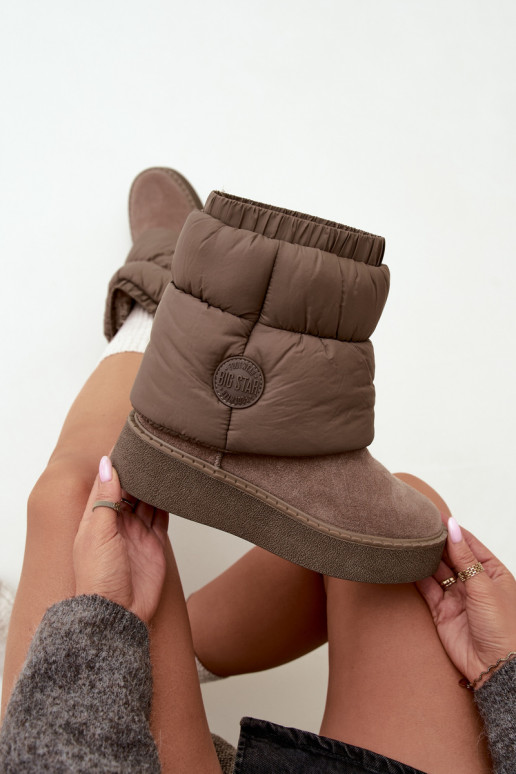 Bottes de neige en daim synthétique avec plateforme Big Star UU274732 couleur sable