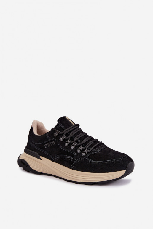 Baskets en daim pour hommes Big Star OO174321 noires