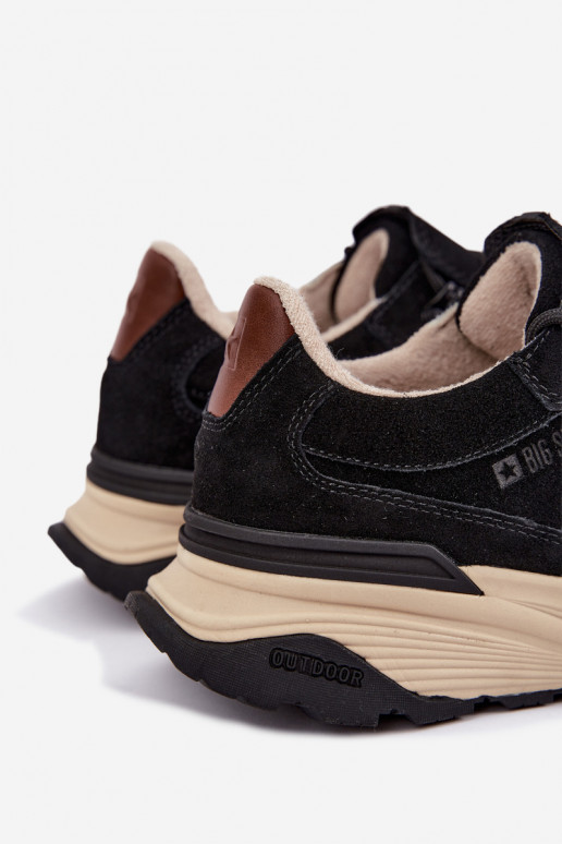 Baskets en daim pour hommes Big Star OO174321 noires