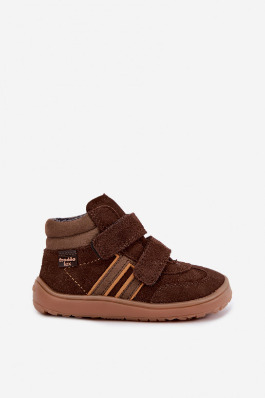 Chaussures pour enfants en daim synthétique Barefoot FRODDO G3110285-3 marron