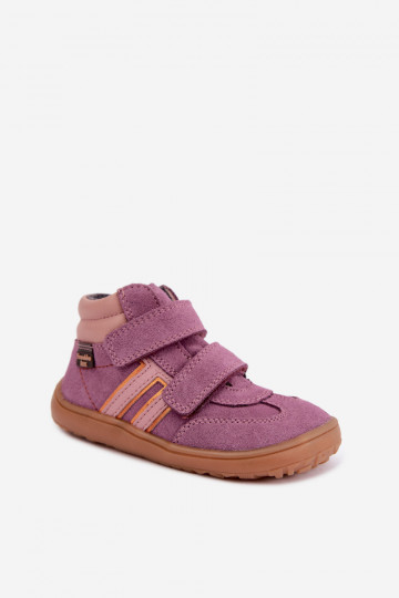 Chaussures pour enfants en daim synthétique Barefoot FRODDO G3110285-12 violet