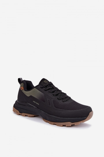 Chaussures de style sportif pour hommes Trekas vert-noir CarroĮ