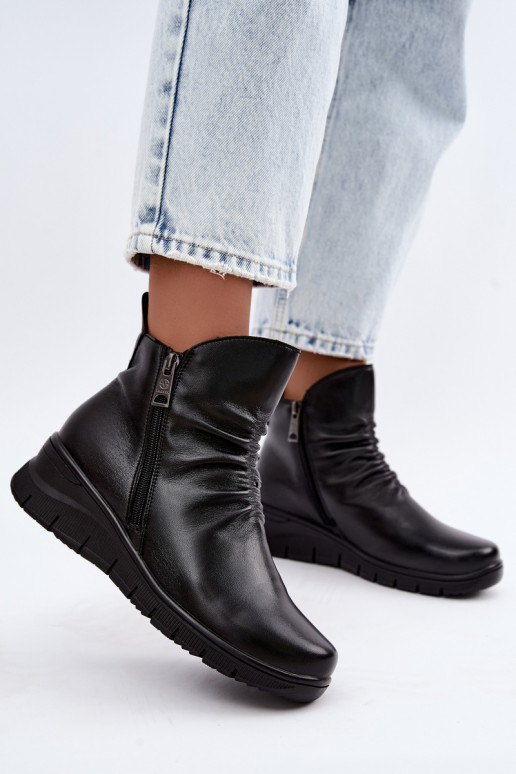 Bottines chaudes avec plateforme et volants Vinceza 133117 noires