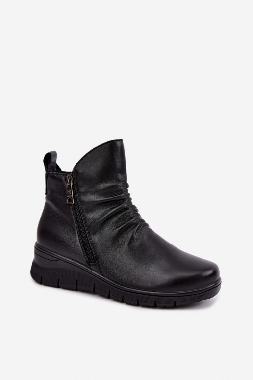 Bottines chaudes avec plateforme et volants Vinceza 133117 noires