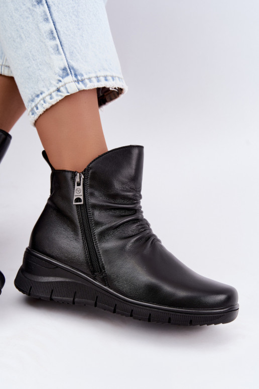 Bottines chaudes avec plateforme et volants Vinceza 133117 noires