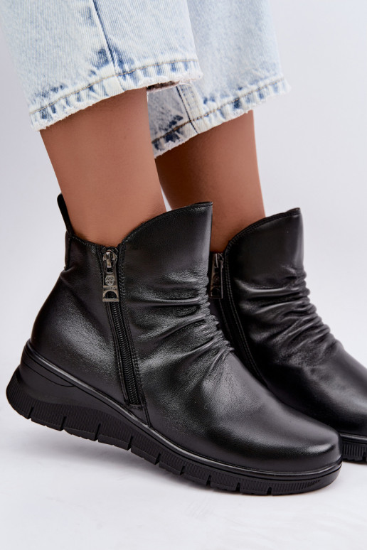 Bottines chaudes avec plateforme et volants Vinceza 133117 noires