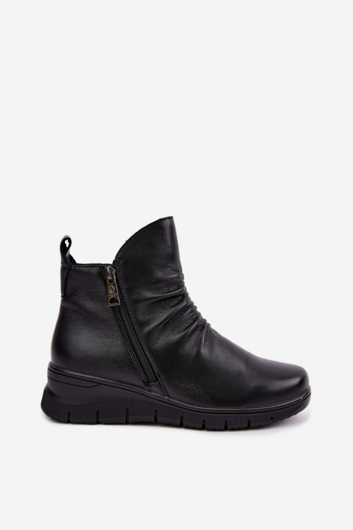 Bottines chaudes avec plateforme et volants Vinceza 133117 noires
