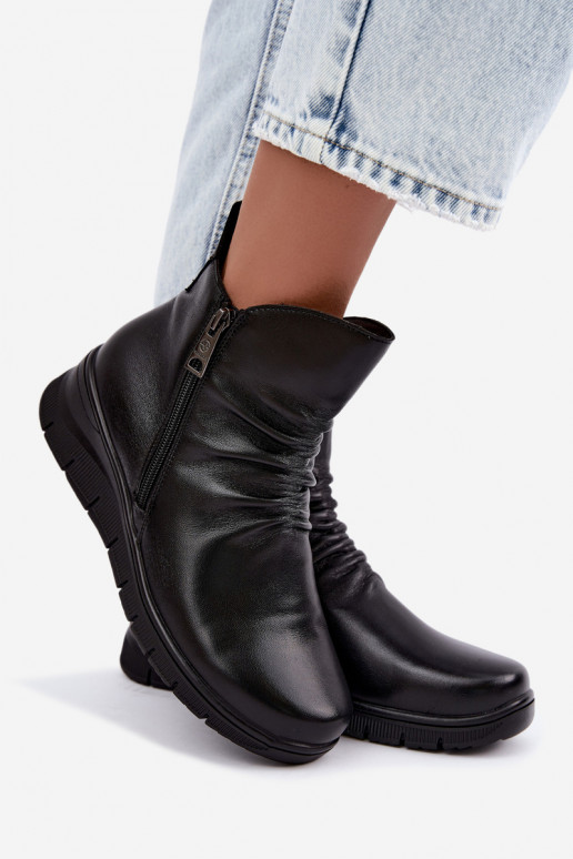 Bottines chaudes avec plateforme et volants Vinceza 133117 noires