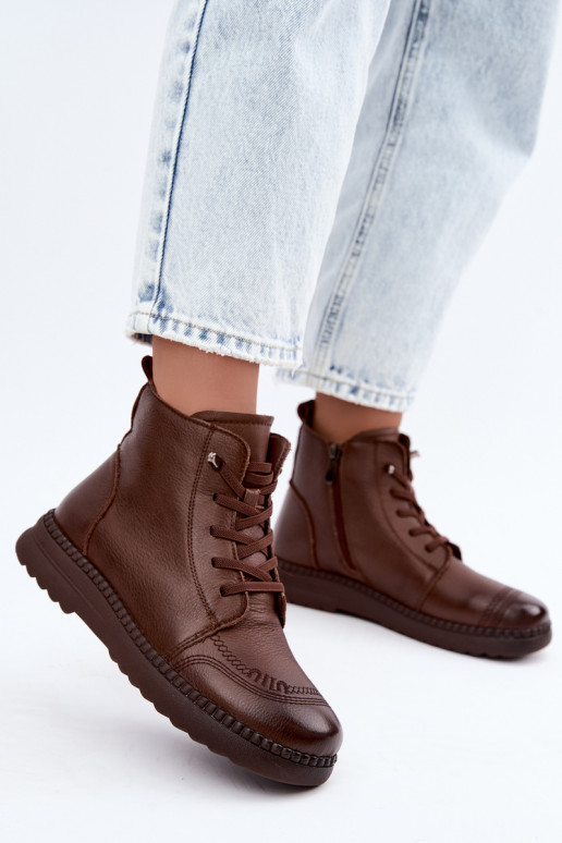 Bottines chaudes pour femmes Vinceza 107249 marron