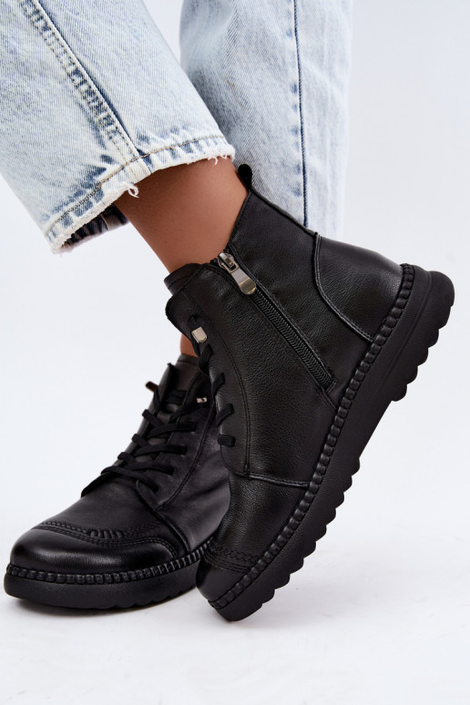 Bottines chaudes pour femmes Vinceza 107249 noires