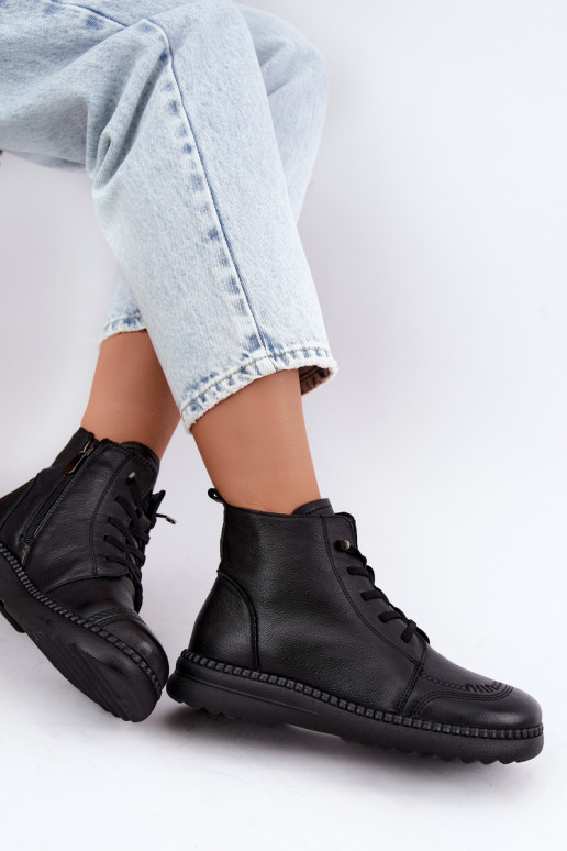 Bottines chaudes pour femmes Vinceza 107249 noires