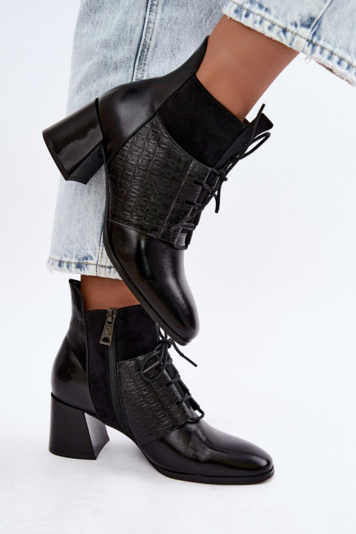 Bottines chaudes avec talons Vinceza 5867 noires