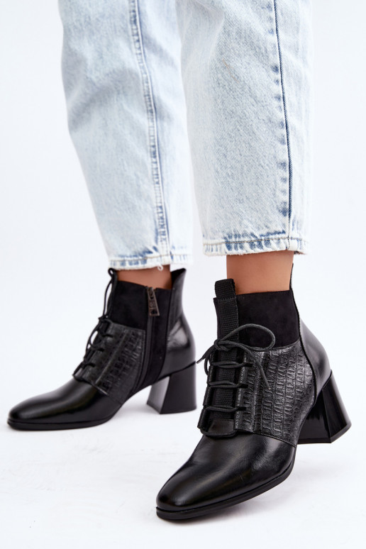 Bottines chaudes avec talons Vinceza 5867 noires