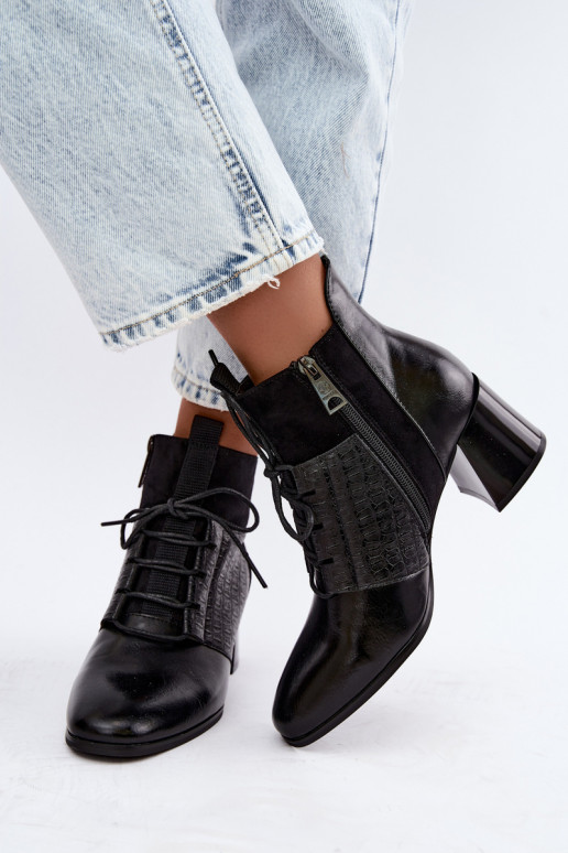 Bottines chaudes avec talons Vinceza 5867 noires