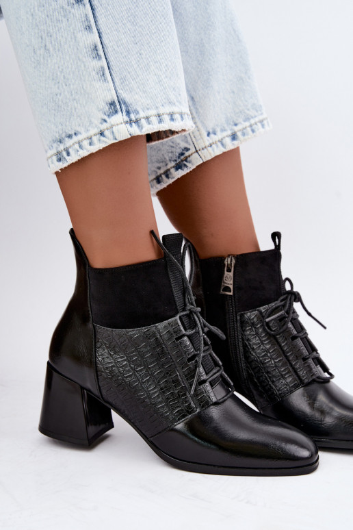 Bottines chaudes avec talons Vinceza 5867 noires