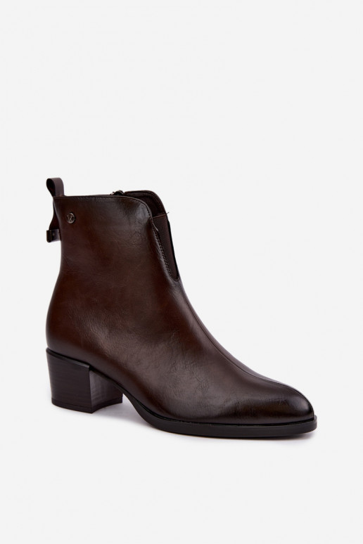 Bottines isolées Klocke Vinceza 58654 en couleur chocolat
