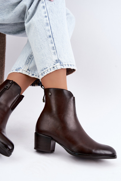 Bottines isolées Klocke Vinceza 58654 en couleur chocolat