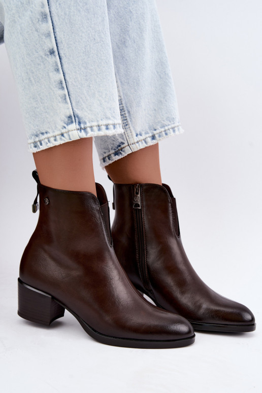 Bottines isolées Klocke Vinceza 58654 en couleur chocolat
