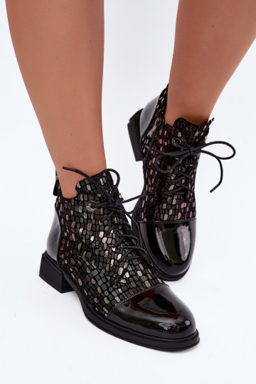 Bottes isolées pour femmes en daim synthétique D&A LZ62-2030 noires